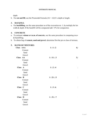 estimate manual | PDF