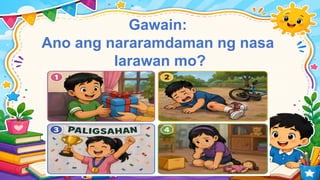 Gawain:
Ano ang nararamdaman ng nasa
larawan mo?
 