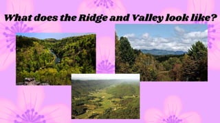 What does the Ridge and Valley look like?
 