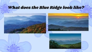 What does the Blue Ridge look like?
 
