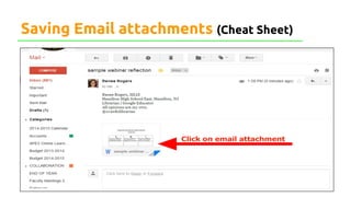 Saving Email attachments (Cheat Sheet)
 