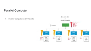 Parallel Compute
● Parallel Computation on the data
 