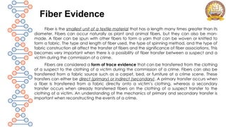 Forensic Analysis of Hair and Textile Fibers in Crime Investigation | PPTX
