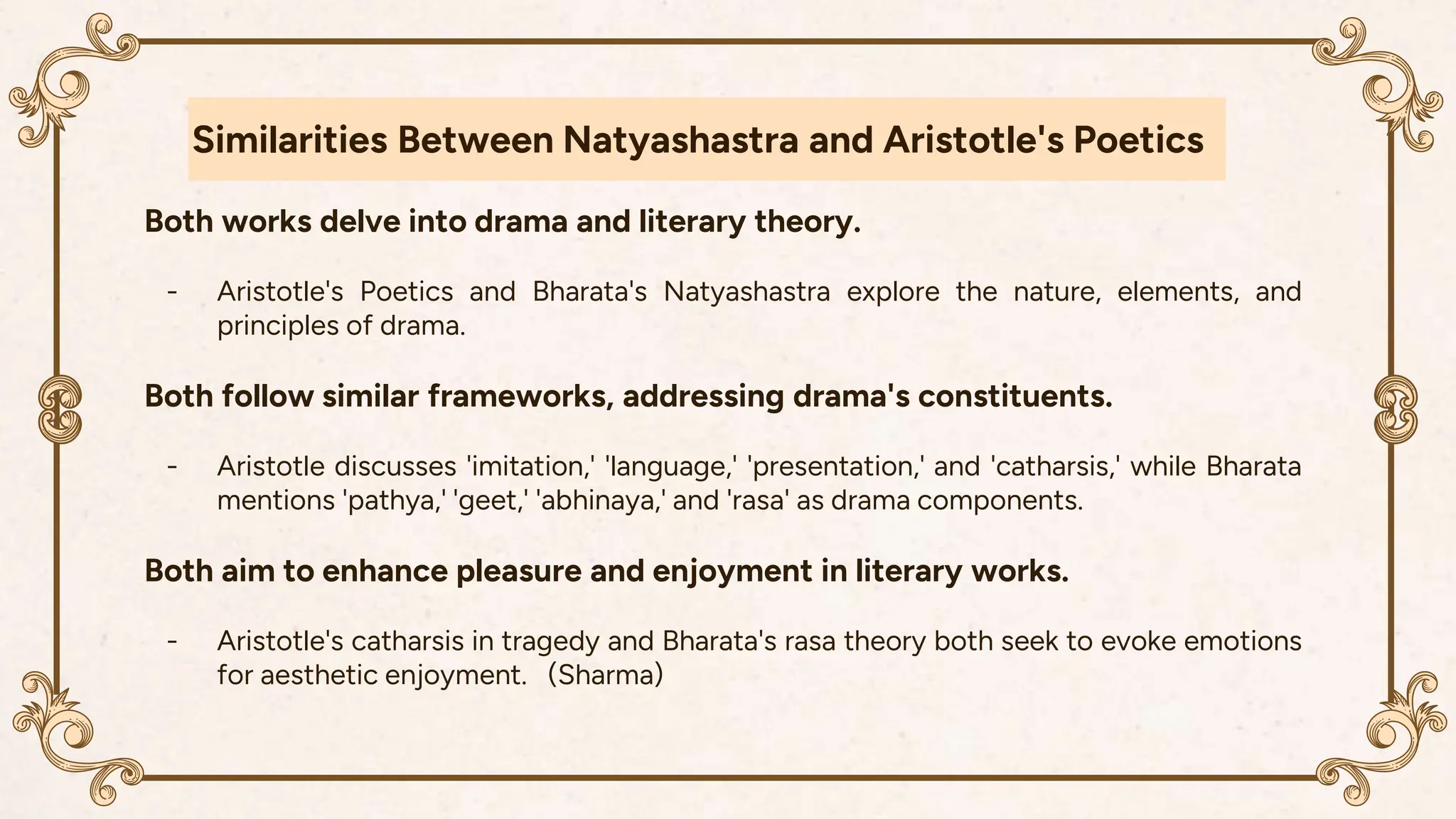 Comparative Analysis of ‘Natyashastra’ and Aristotle's ‘Poetics ...