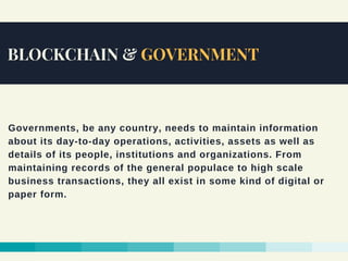 Blockchain In Government - How The Technology Can Transform Government ...