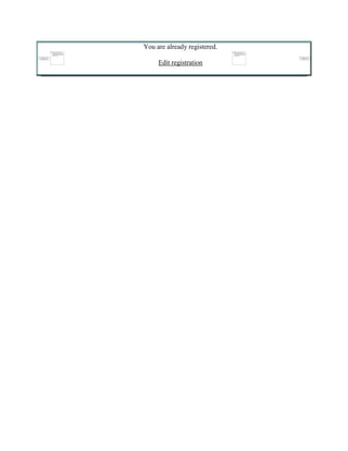 You are already registered.

     Edit registration
 