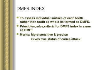 Indices in Public Health dentistry for UGs | PPT