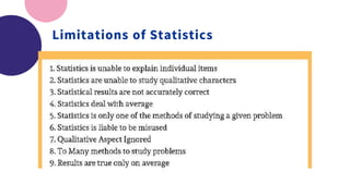 Limitations of Statistics
 