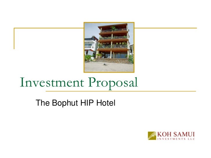 real estate investment proposal template