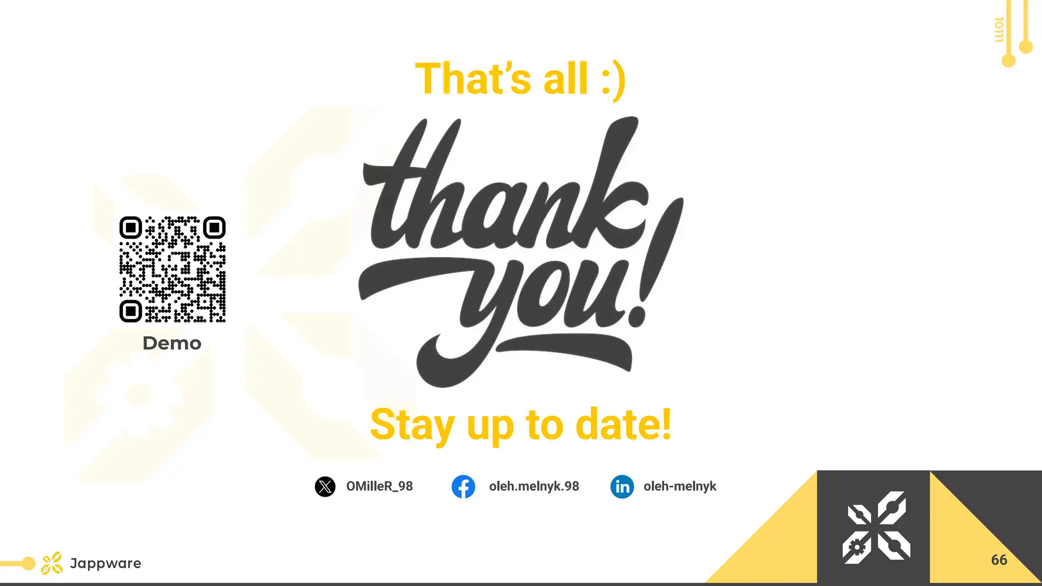 10111
OMilleR_98 oleh.melnyk.98 oleh-melnyk
Demo
That’s all :)
Stay up to date!
66
 