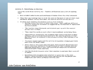 Julie Cadzow: see ArtsOnline 