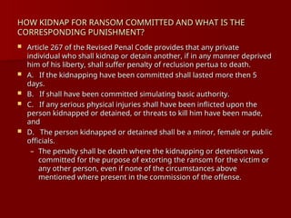 Copy of KIDNAP FOR RANSOM for security personnel.ppt