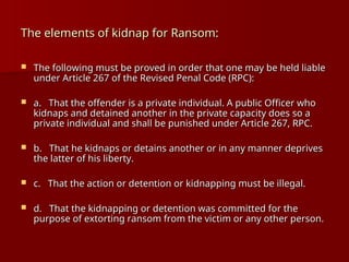 Kidnap Mark Code Copy of KIDNAP FOR RANSOM for security personnel.ppt