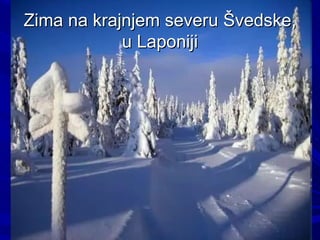 Zima na krajnjem severu Švedske,
            u Laponiji
 