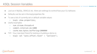 Ksql Examples KSQL: Streaming SQL for Kafka | PDF