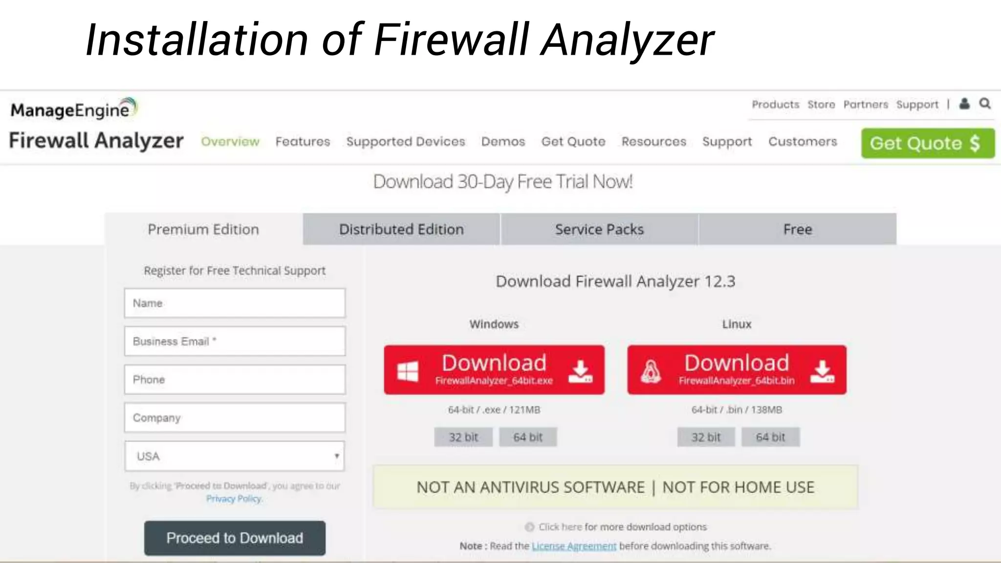 Installation of Firewall Analyzer
 