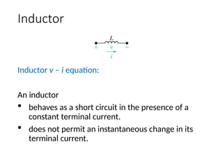 Inductor Shorted fundamentals of electric circuits basic. | PPTX