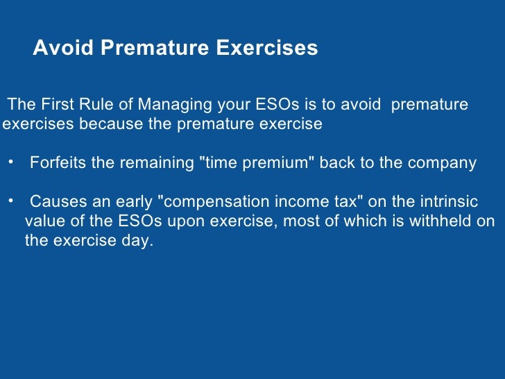 Sell your employee stock options