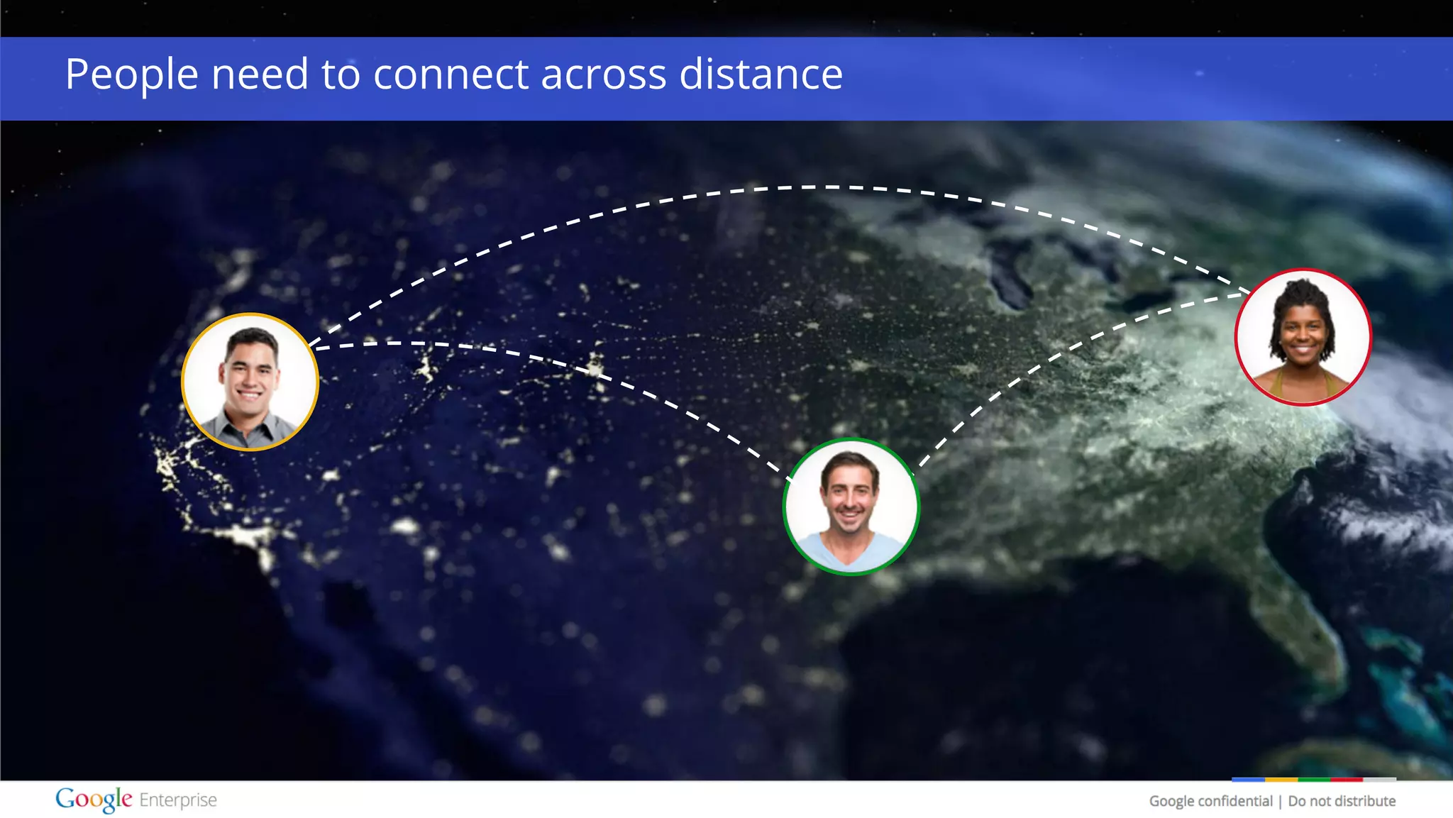 Google confidential | Do not distribute
People need to connect across distance
 
