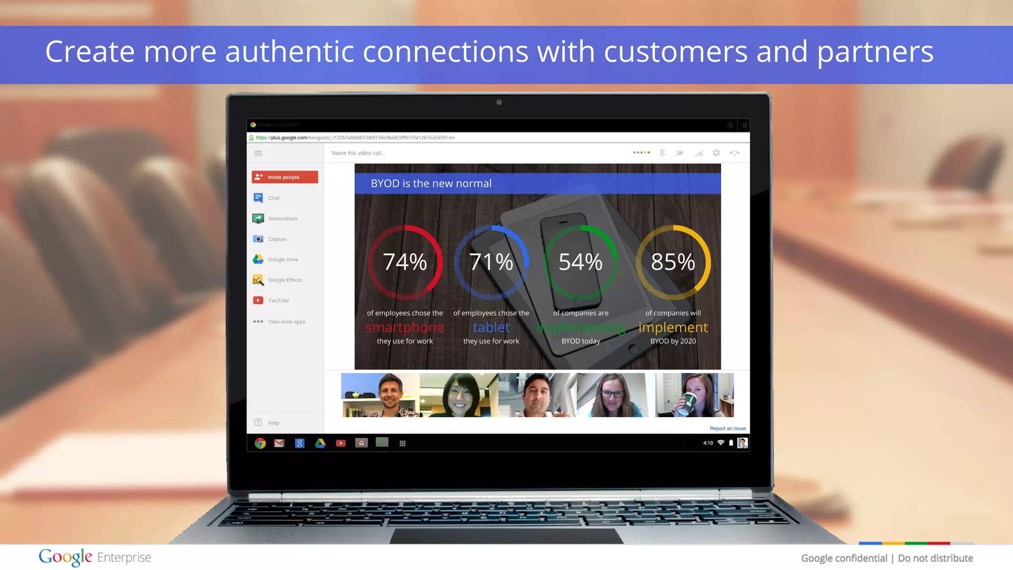 Google confidential | Do not distribute
Create more authentic connections with customers and partners
 