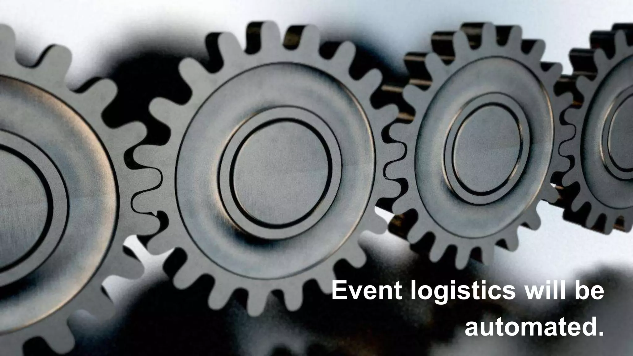 Event logistics will be
automated.
 