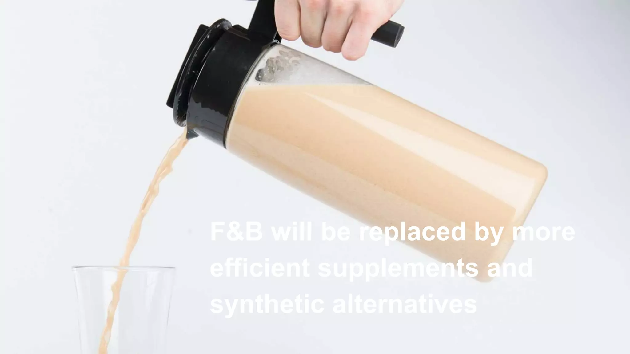 @danberger | #WEC15 | 2015
F&B will be replaced by more
efficient supplements and
synthetic alternatives
 