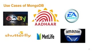 Use Cases of MongoDB
17
 