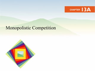 Monopolistic Competition
CHAPTER 13A
 