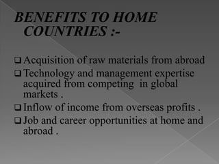 Foreign assets, revenues, employees over total