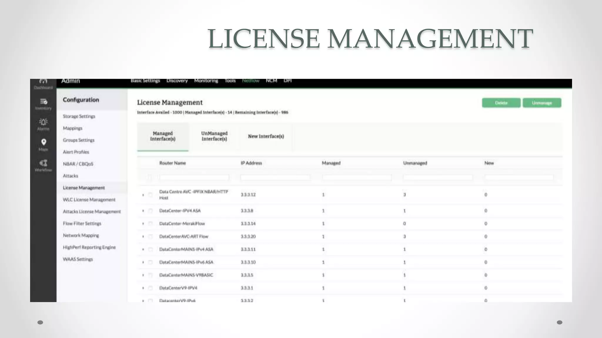 LICENSE MANAGEMENT
 