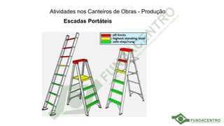 Atividades nos Canteiros de Obras - Produção
Escadas Portáteis
 