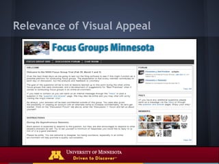 Relevance of Visual Appeal
 