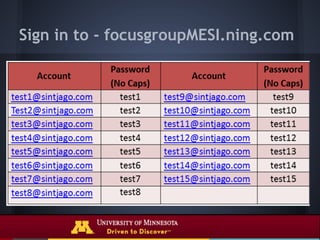 Sign in to - focusgroupMESI.ning.com
 