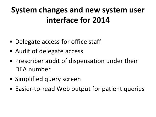OR PDMP Program Details 2014
