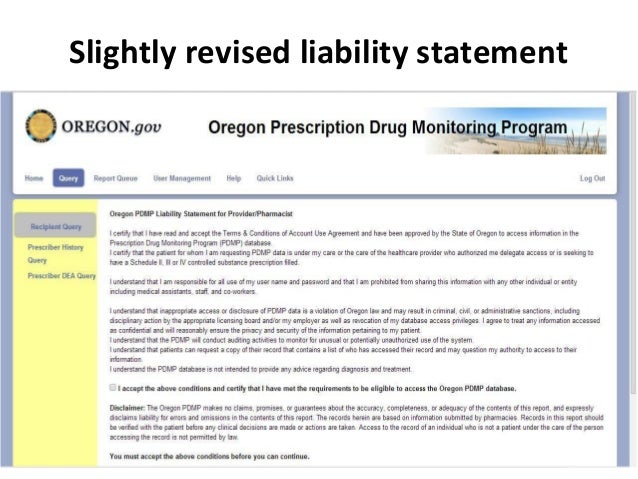 OR PDMP Program Details 2014