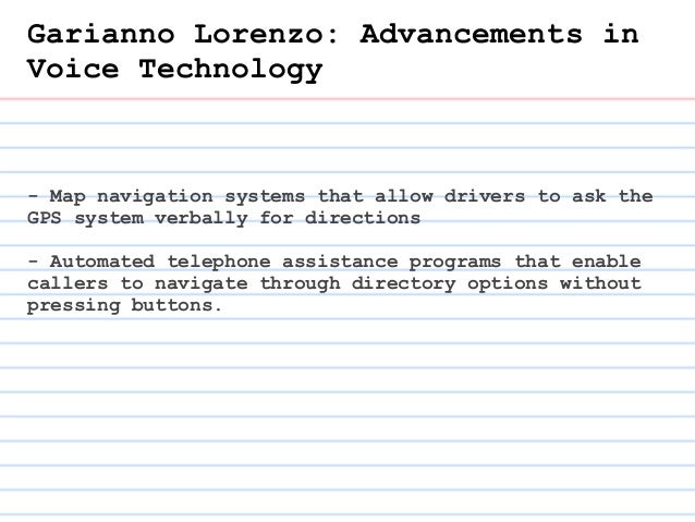 garianno lorenzo advancements in voice technology garianno lorenzo