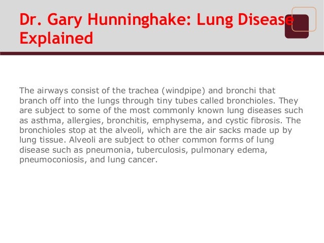dr gary hunninghake lung disease explained gary hunninghake