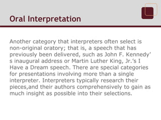 Oral Interpretation | PPT