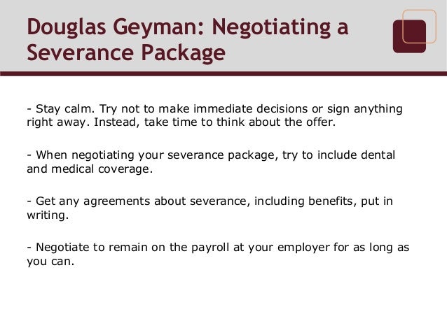 how to negotiate a better severance package how to negotiate a better severance package
