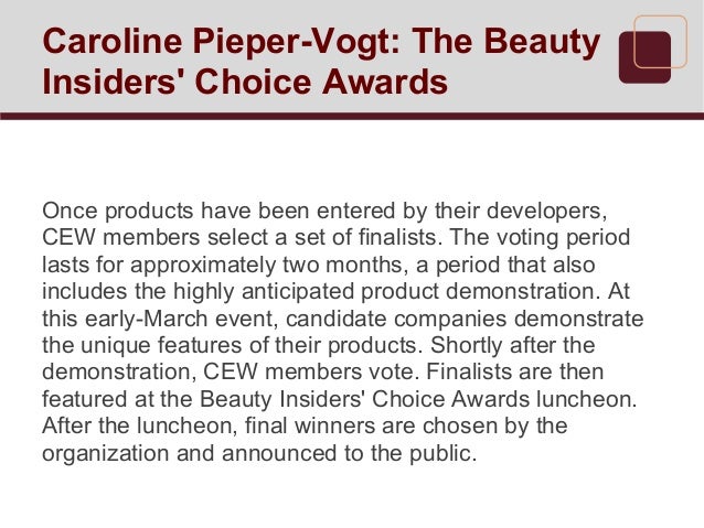 caroline pieper vogt the beauty insiders choice awards caroline pieper vogt