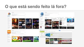 O que está sendo feito lá fora?
 