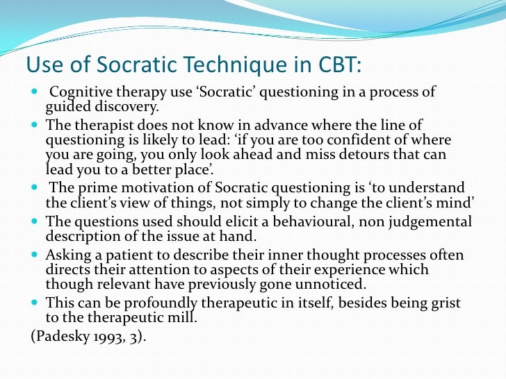 Socratic Questioning Changing Minds Or Guiding Discovery