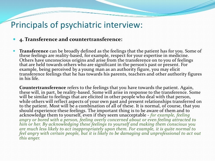 Copy of psychiatric interview
