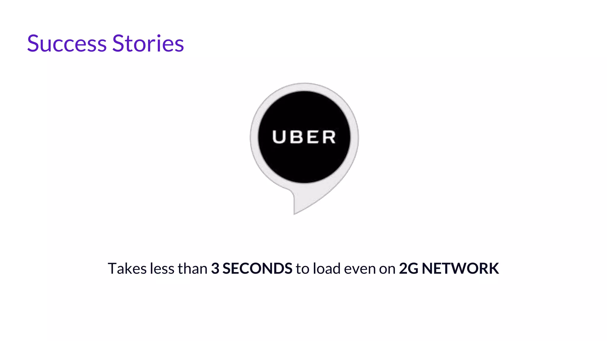 Takes less than 3 SECONDS to load even on 2G NETWORK
Success Stories
 