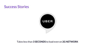 Takes less than 3 SECONDS to load even on 2G NETWORK
Success Stories
 
