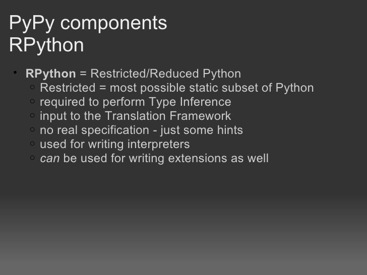 a quick Introduction to PyPy