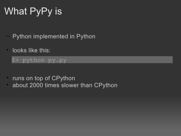 a quick Introduction to PyPy
