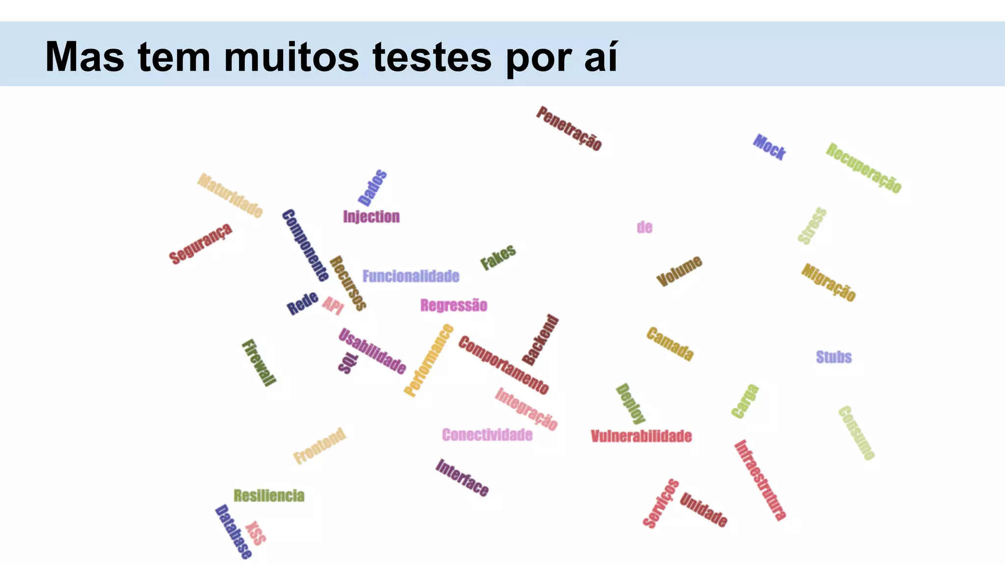 Mas tem muitos testes por aí
 