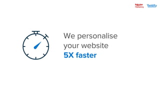 We personalise
your website
5X faster
 