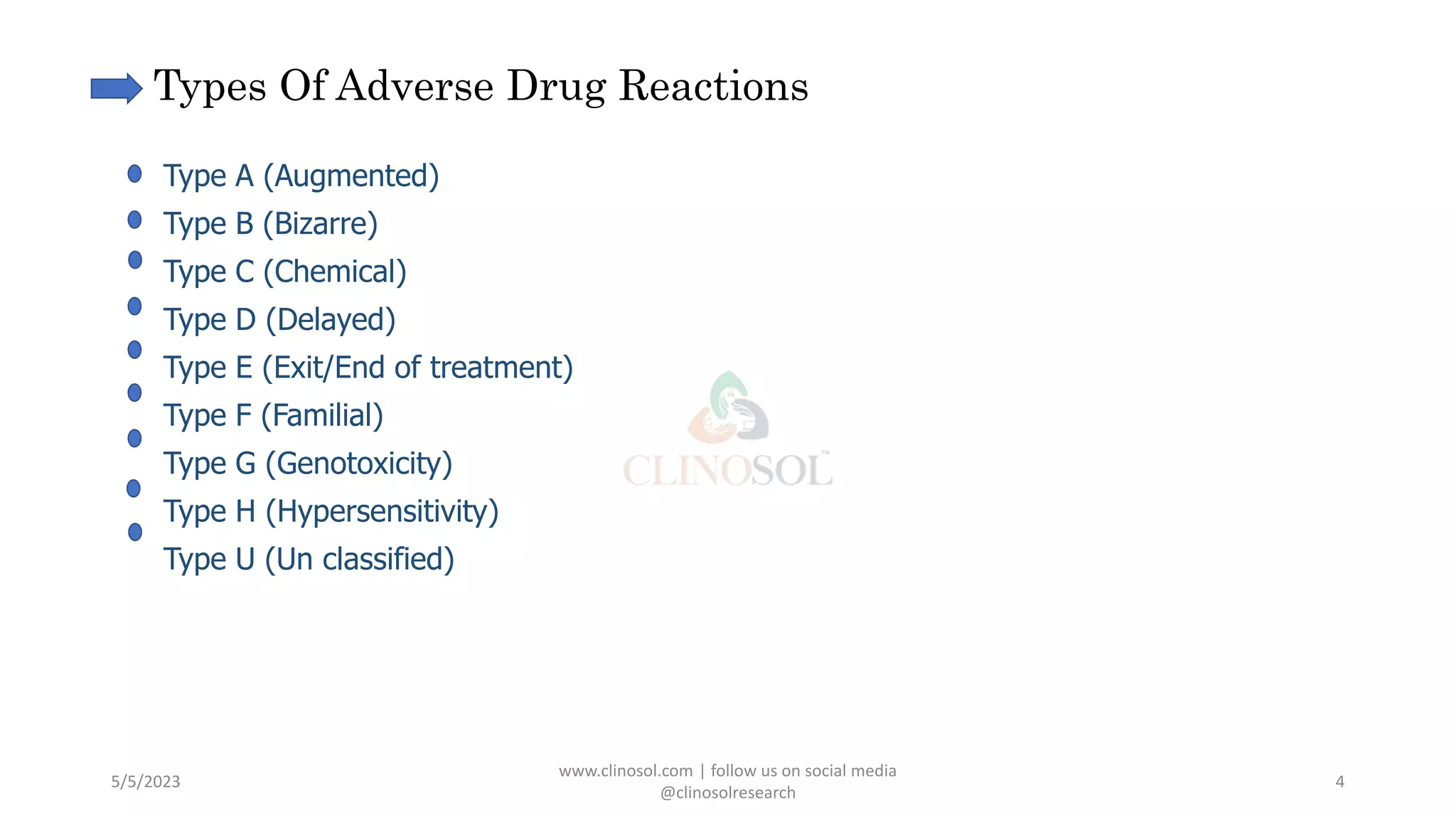 Types of Adverse Drug Reactions (severity) | PPT